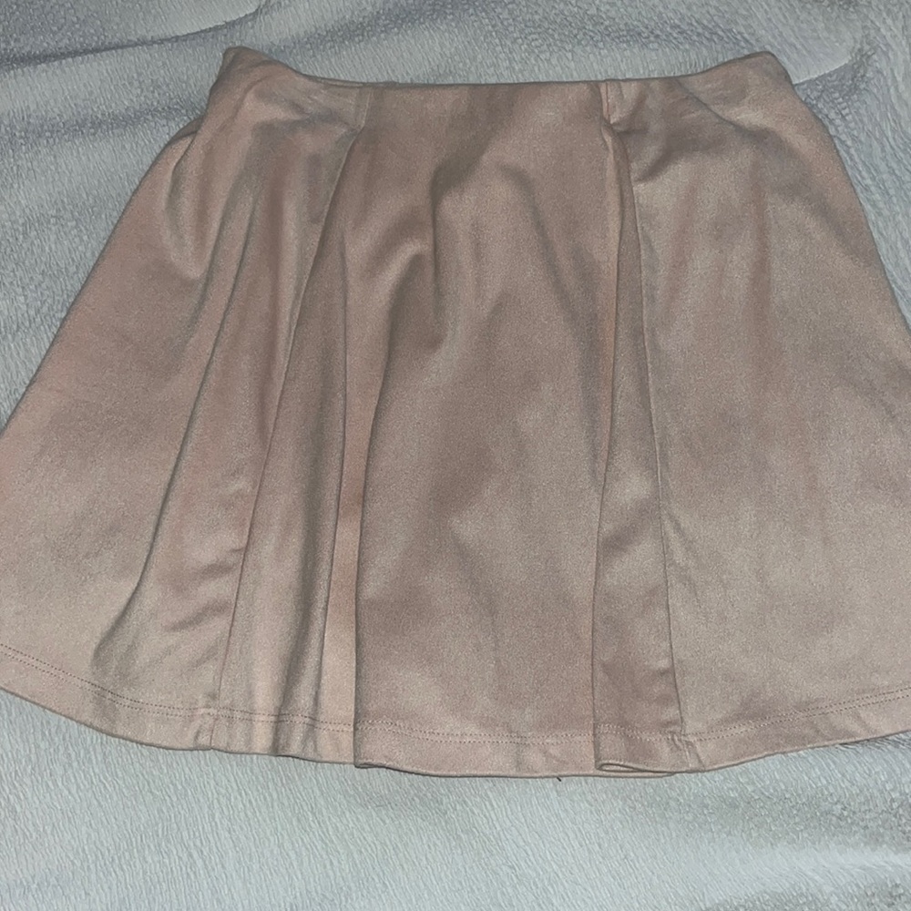 baby pink velvet forever 21 skater skirt